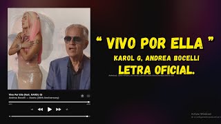 Karol G Andrea Bocelli  Vivo Por Ella Letra Oficial [upl. by Leela]