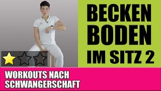 Rückbildungs Workout im Sitz  Beckenbodentraining  Beckenboden Übungen nach Schwangerschaft [upl. by Amora]