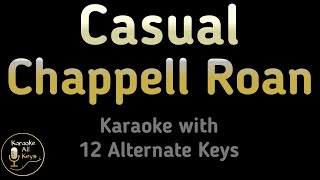 Chappell Roan  Casual Karaoke Instrumental Lower Higher Male amp Original Key [upl. by Ennael604]