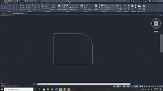 How to make curved edges in AutoCAD 2021 [upl. by Anaek]