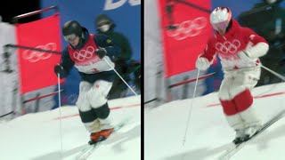 Mogul Skiing Comparison of Olympic Medalists Walter Wallberg and Mikael Kingsbury [upl. by Essined]