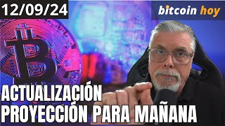 ACTUALIZACIÓN Y PROYECCIÓN DEL PRECIO DE BITCOIN PARA MAÑANA [upl. by Airotahs502]