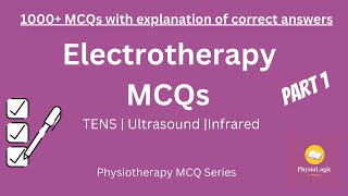 Electrotherapy MCQs for Physiotherapy Exam  Physiotherapy MCQs Series [upl. by Yenolem]