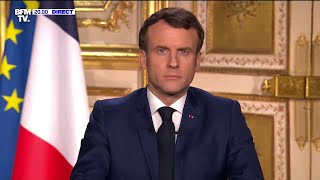 Revoir lintégralité de lallocution aux Français dEmmanuel Macron [upl. by Atinrahc85]