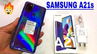 Samsung Galaxy A21s Blue Unboxing amp First Look  5000mAh  48MP 🔥 [upl. by Holzman]