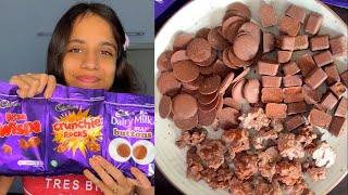 Cadbury Imported Chocolate Review  Bitsa Wispa  Crunchy Rocks  Dairy Milk Giant Buttons [upl. by Dunning357]