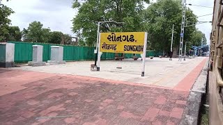 Bhavnagar  Botad Passenger Train Entering Songadh Railway Station [upl. by Resor834]