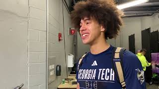 GT Basketball  Naithan George postgame at Clemson January 16 2024 [upl. by Anived]