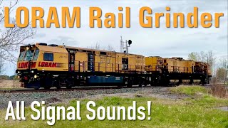 West of Avonmore ON Loram Rail Grinder  All Signal Sounds cpkc trains railfan railways loram [upl. by Hodess]