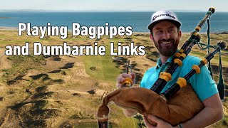 Playing Dumbarnie Links and Bagpipes  TaylorMade Golf [upl. by Annawahs]