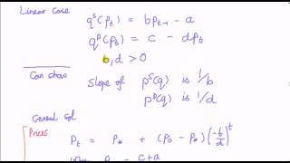 Introduction to the cobweb model in economics part 2  the equations [upl. by Chaim]