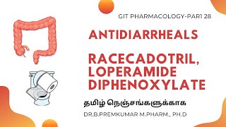 Antidiarrheals  Racecadotril Loperamide Diphenoxylate  GIT Pharmacology  Part 28  Tamil [upl. by Eerac765]