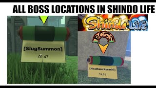 ALL BOSS LOCATIONS IN SHINDO LIFE [upl. by Garrik]