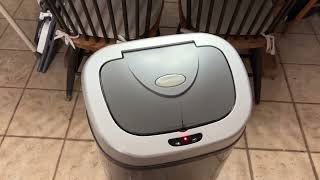 NINESTARS Automatic Touchless Infrared Motion Sensor Trash Can Review [upl. by Egap]