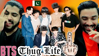 BTS Ultimate Thug Life Moments  Pakistan Reaction  Hashmi Reaction [upl. by Ahsinet]