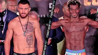 VASYL LOMACHENKO VS RICHARD COMMEY FULL WEIGH IN amp FACE OFF VIDEO  TOP RANK BOXING [upl. by Fihsak182]