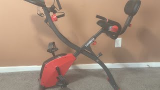 This Echelon Flex Express Folding Exercise Bike has a nice wide seat and great if youre tall [upl. by Nyluqcaj]