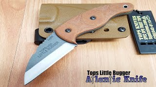 TOPS KNIVES LITTLE BUGGER TAN FIXED NECK KNIFE W KYDEX SHEATH 575quot LILB01 [upl. by Feinleib]