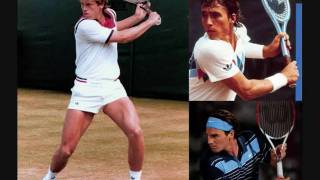 Lendl Edberg Federer  Backhand Comparison [upl. by Ahsiled]