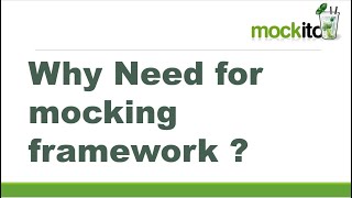 Why Need for mocking framework   Top 3 Reasons to Use a Mocking Framework  Mockito Tutorial [upl. by Chery110]