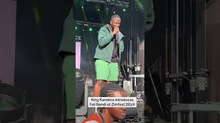 King Kandoro introduces Feli Nandi at Zimfest 2024 [upl. by Nojad]