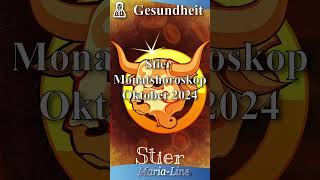 Stier GESUNDHEIT 🩺 Horoskop Oktober 2024 [upl. by Nnylirak]