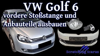 VW Golf 6 vordere Stoßstange und Anbauteile ausbauen  tauschen  Tutorial [upl. by Aicnerolf359]