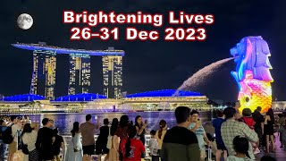 Brightening Lives at Marina Bay Lights projection and music show [upl. by Cyril]