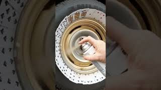 Paint Wheels Without Taking Them Off Car paint Wheels cars youtubeshorts [upl. by Eledoya]