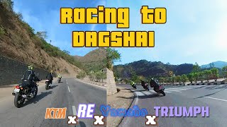 not RACING to DAGSHAI with the Riding Group PART 1 ktm yamaha royalenfield triumph bajaj [upl. by Himelman]