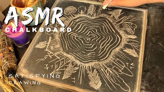 ASMR chalkboarddrawing with chalkno talking relaxing video for sleep well [upl. by Noble]