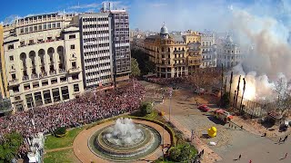 Mascletá en la Plaza del Ayuntamiento Pirotècnia Gironina 3 de marzo Fallas 2024 [upl. by Enrobialc]