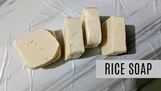 Exfoliating Rice Soap Making  Cold Process Soap [upl. by Oynotna]