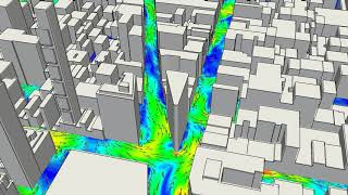 Flatiron Building Simulation  Pedestrian Wind Comfort [upl. by Ashely723]