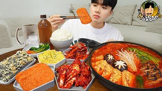 ASMR MUKBANG 집밥 먹방 양념게장 계란말이 스팸 김치 Marinated Raw Crabs Korean Home Meal EATING REAL SOUND [upl. by Grissel403]