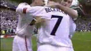 David Beckham Freekick vs Greece [upl. by Atsed676]