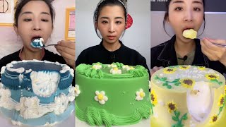 Eating Most Delicious Creamy Cake 🍰  soft chewy sounds  크림 케이크 먹방 MUKBANG Satisfying [upl. by Etnecniv]