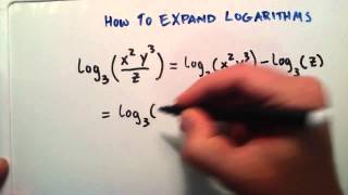 How to Expand a Logarithm  Logarithms  Lesson 10 [upl. by Bollen380]