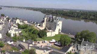 Vidéo aérienne du Château de Montsoreau et du vignoble Saumurois [upl. by Arinay]