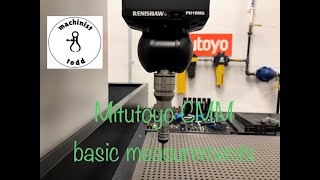 Mitutoyo CMM basic measurements [upl. by Sidoma276]