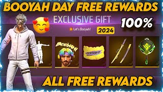 BOOYAH DAY 2024 ALL FREE REWARDS  FREE FIRE BOOYAH DAY FREE REWARDS  BOOYAH DAY FREE REWARDS [upl. by Ahtiuqal]