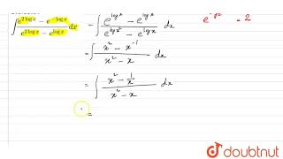 Evaluate   int e2logxelog xe2logxelogxdx [upl. by Gaby]