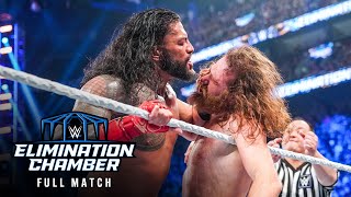 FULL MATCH — Roman Reigns vs Sami Zayn — Undisputed WWE Universal Title Elimination Chamber 2023 [upl. by Netsew]