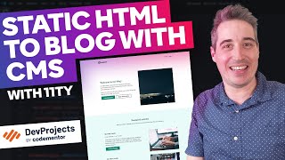 Turn static HTMLCSS into a blog with CMS using the JAMStack [upl. by Jeannette626]