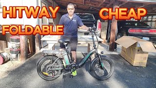 Cheap foldable HITWAY BK6M E bike specs and assembly [upl. by Bernard]