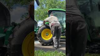 Installing 6quot Bora Wheel Spacers on John Deere 3046R Cab Tractor [upl. by Griffy]