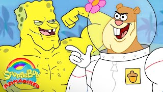 Watch SpongeBob Go From Cute to BUFF 💪  quotMuscleBob BuffPantsquot SpongeBob Reimagined [upl. by Eednil]