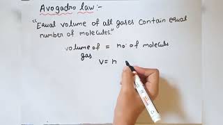 Avogadro law state of matter class 11 chapter 10 [upl. by Gunnar]