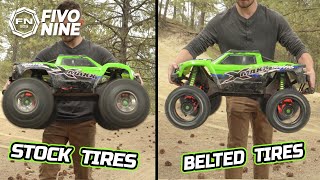 Traxxas Xmaxx 8s Belted Tires [upl. by Ltsyrk]