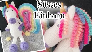 🙋🏻‍♀️🦄 Süsses Einhorn Häkelanleitung Amigurumi [upl. by Rehtse]